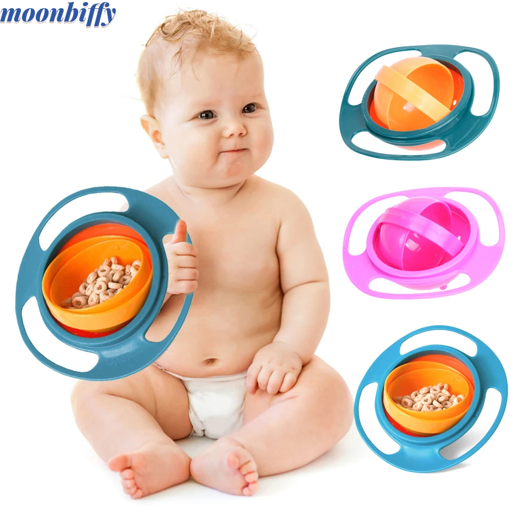 

360 Graden Draaien Baby Kom Universele Gyro Kom Praktische Ontwerp Kinderen Balance Gyro Paraplu Kom Spill-Proof Kom Tablewar