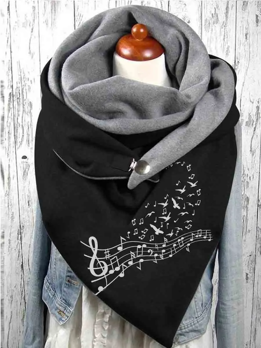 

Pdmcms Women's Music Casual Scarf Autumn and winter outdoor warm scarf