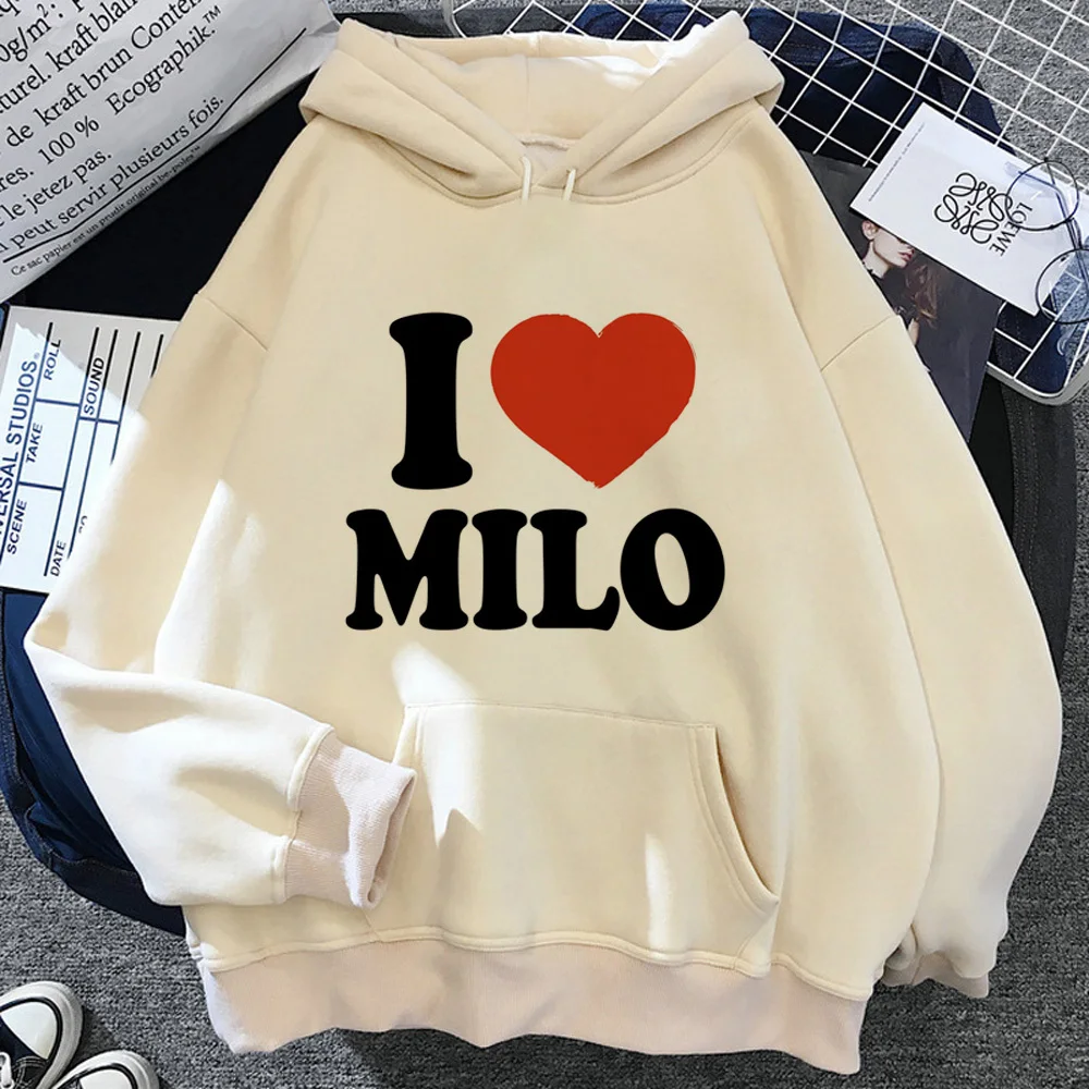 Milo j hoodie soft fabric comfortable manga patterned clothes for teens women tracksuits athleisure youthful harajuku