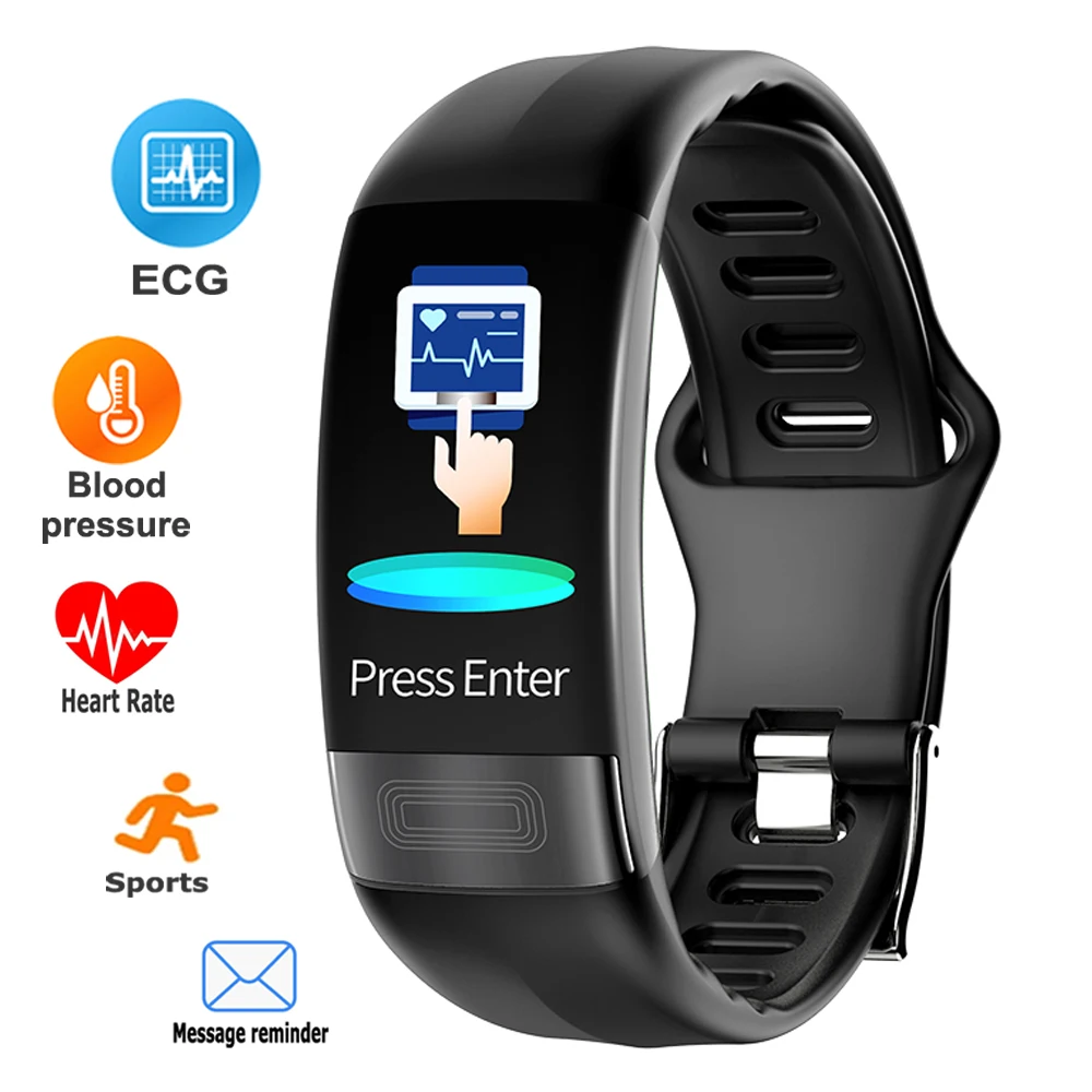 

2022 Updated Men Women Smart Wristband Band With PPG ECG HRV BP HR Monitoring Call Message Remind Sports Fitness Smart Bracelet