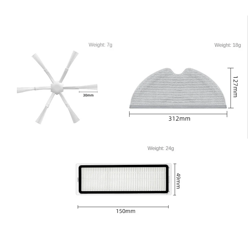 23 шт. запасные части для робота Xiaomi Mi вакуумная швабра 2 STYTJ03ZHM пылесос боковая