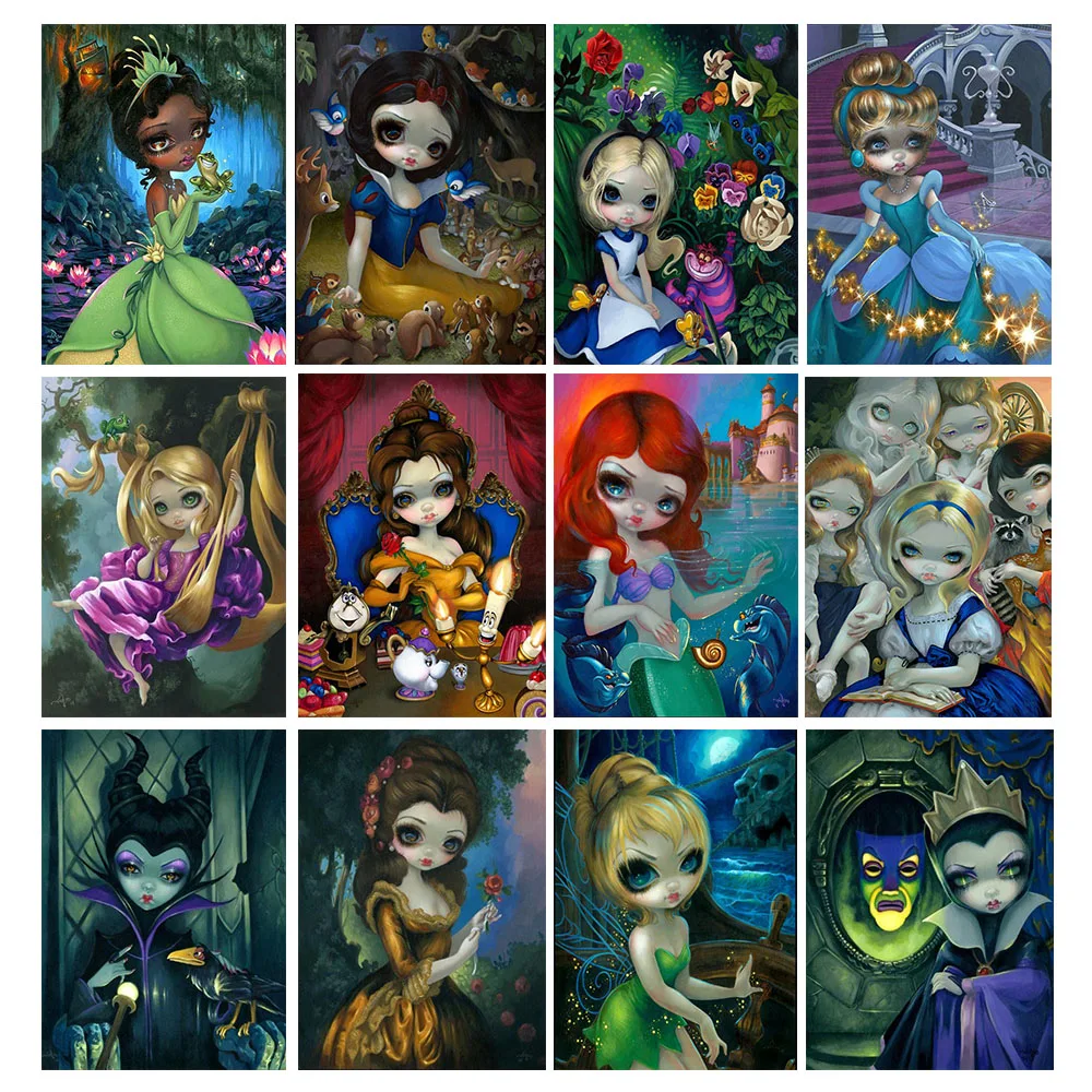 

Алмазная живопись Ариэль Белль из мультфильма Disney 5D Набор для вышивки крестиком Мозаика Стразы домашнее Искусство Декор