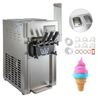 3 flavor soft ice cream maker frozen yogurt machine 18lh lcd display