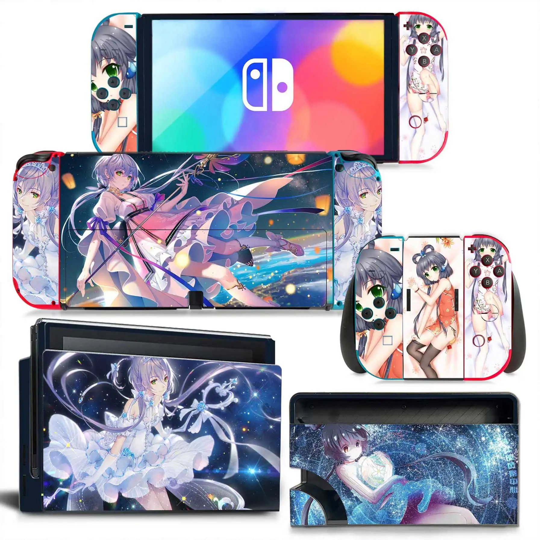 

Comic Style Vinyl Decal Skin Sticker For Nintendo Switch OLED Console Protector Game Accessoriy NintendoSwitch OLED
