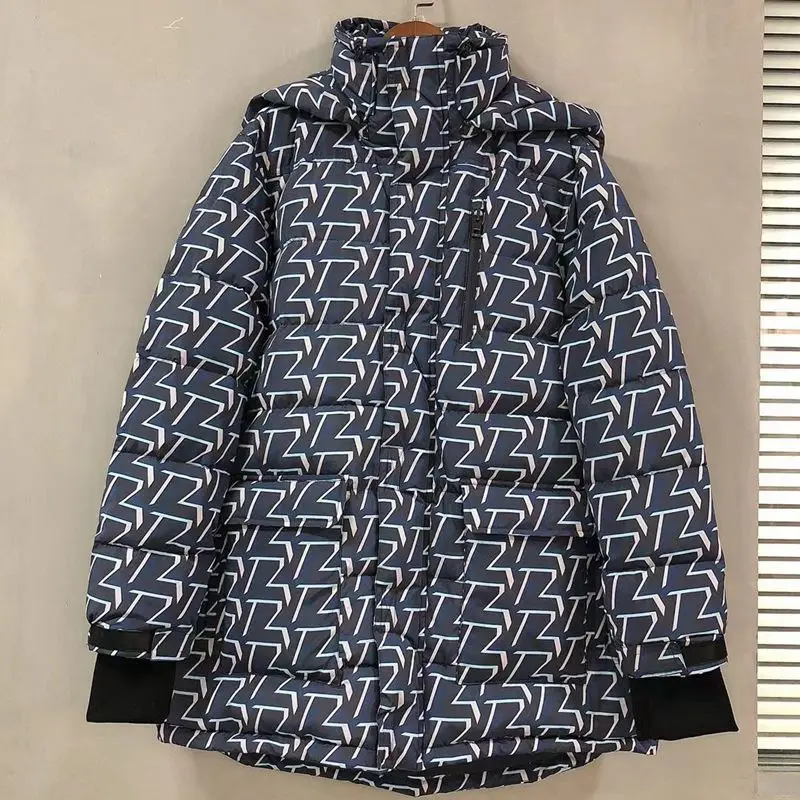 

Women's down jacket Autumn and winter new super warm thickened letter printing hooded casual down jacket jacket warm coat