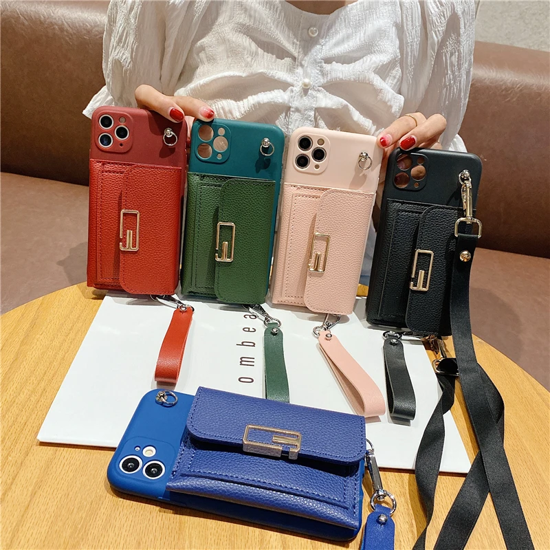 for Samsung S8 S9 S10 S20 FE S21 S22 Ultra Note 20 10 Lite A51 71 21S 32 52 72 Case Luxury Crossbody Shoulder Wallet Stand Cover | Мобильные