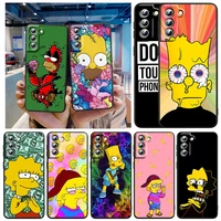 cool simpsons for samsung galaxy s22 s21 s20 fe ultra pro lite s10 5g s10e s9 s8 plus black soft tpu silicone capa phone case