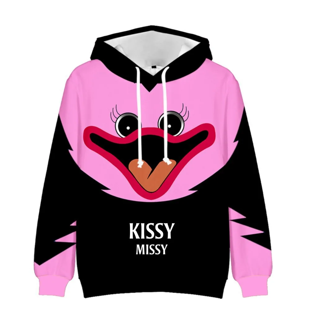 

Новинка 3D KISSY MISSY толстовки мужские свитшоты для женщин унисекс Топы Осень Дети Мак игры с Капюшоном Повседневный пуловер для мальчиков дево...