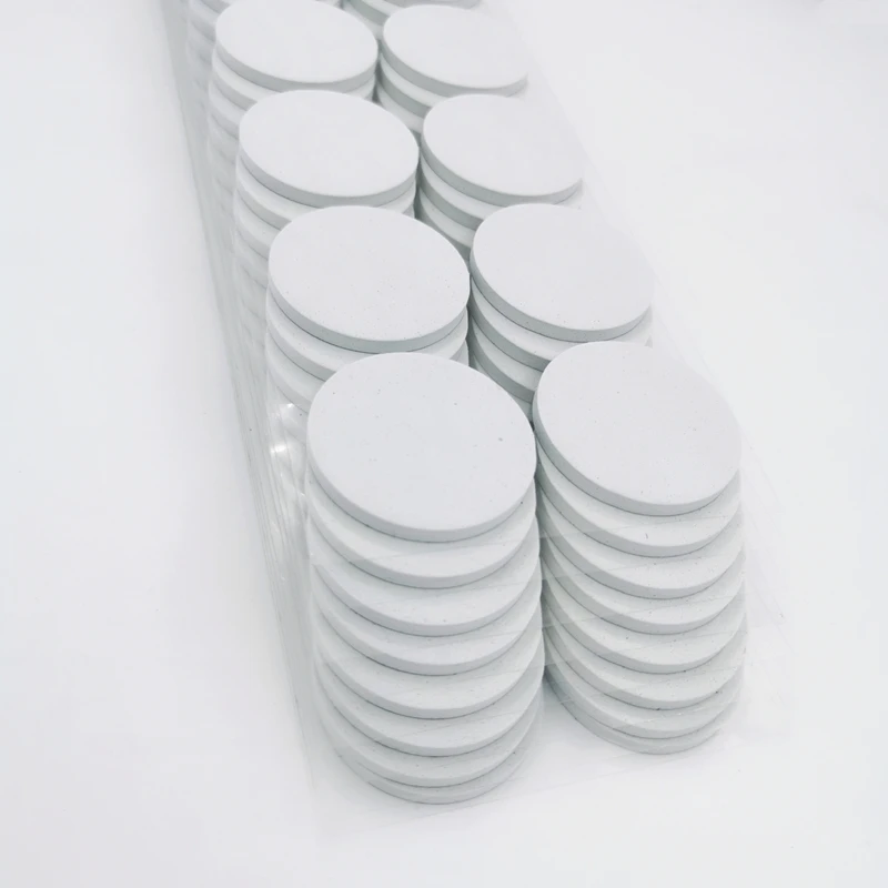 

3*40mm Circular White Self adhesive EVA Pads For Glass Separator Pads Of Glass Shipping