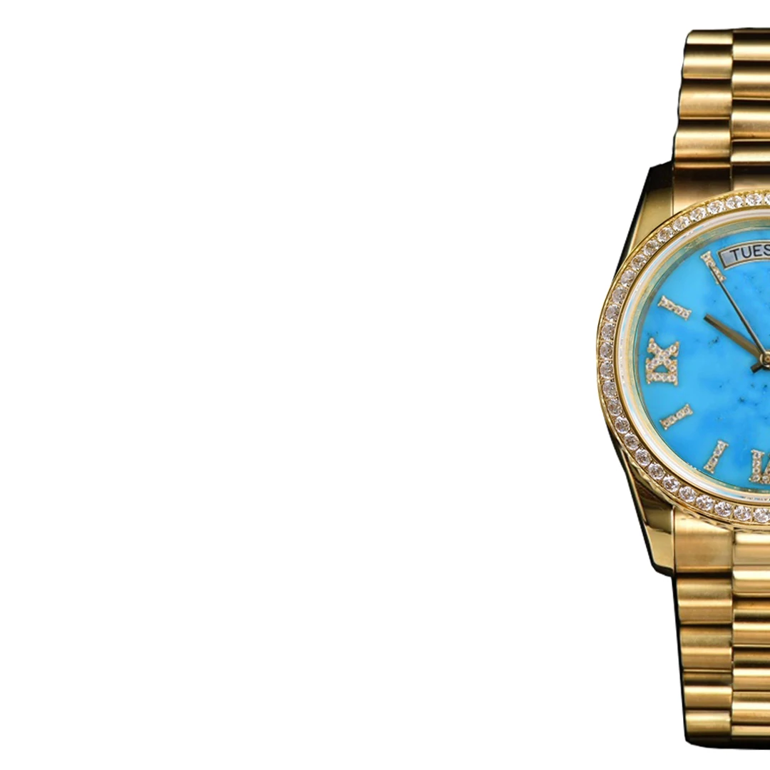 

NIGO Fashion Men's Women's Turquoise Dial Stainless Steel Case Watches Accessories Jewelry #nigo82252