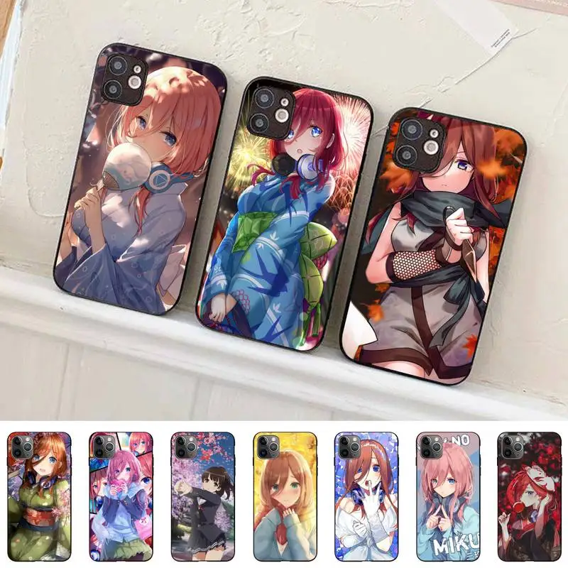 

Cartoon Anime Miku Nakano Phone Case for iPhone 11 12 13 Mini Pro Max 8 7 6 6S Plus X 5 SE 2020 XR XS Funda Case