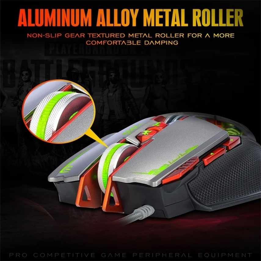 Механическая игровая мышь 6400 точек на дюйм 8 кнопок макропрограммирование