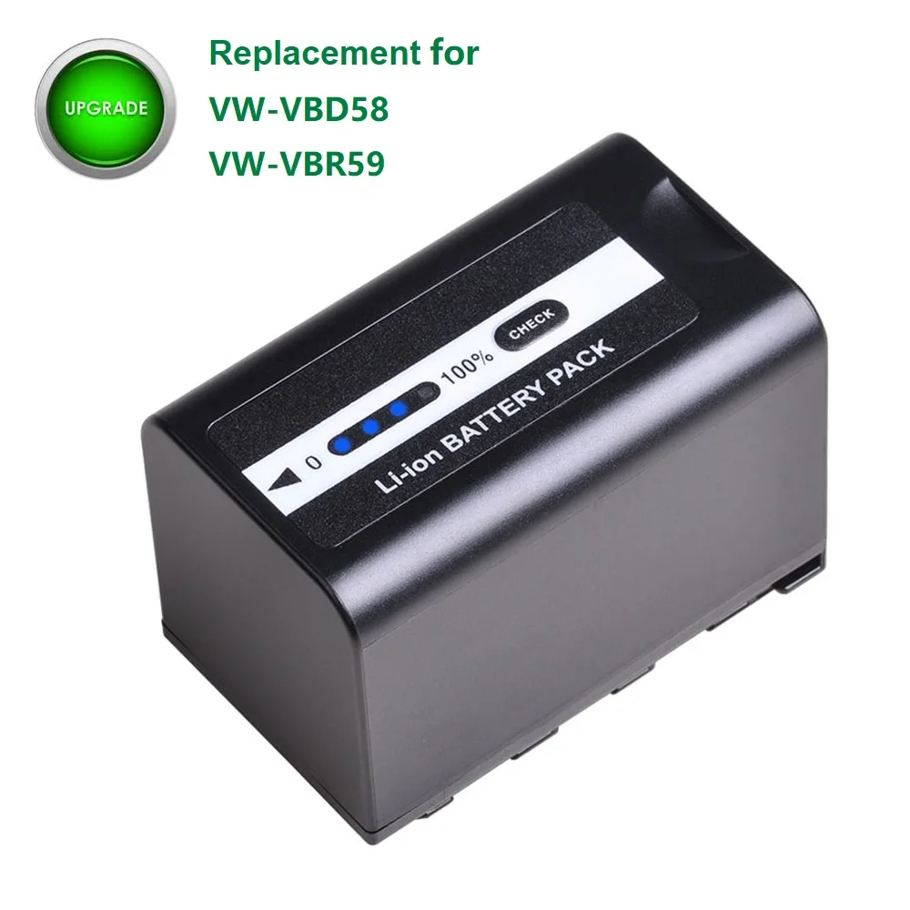VW-VBD58 AG-VBR59 аккумулятор/быстрое зарядное устройство для Panasonic BGH1 HC-X1 HC-X1500 X2000 AG-CX10