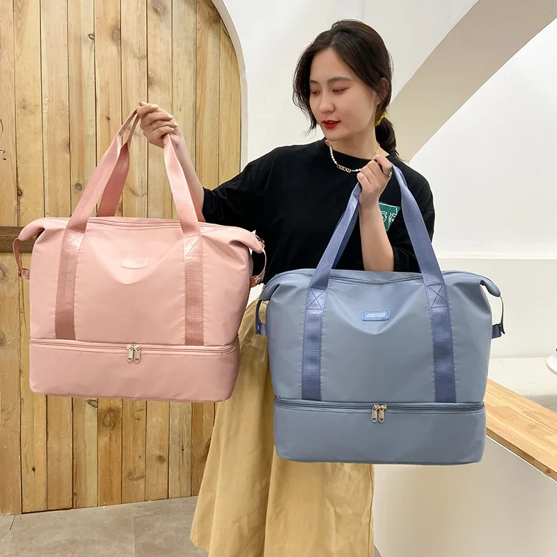 

Travel Bag Women Tote Bag Handbag Waterproof Shoulder Bag Female Weekend Gym Bag Sports Bag With Shoes Compartment