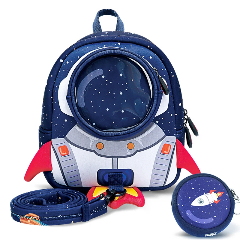 3D Rockets Anti-lost School Bags For Girls Cartoon high-grade Toy Boys Backpack Kindergarten Bags Children's Gifts For Age 1-6