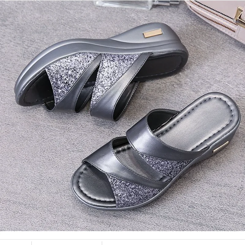 

Summer Women Wedges Sandals Premium Orthopedic Open Toe Sandals Vintage Anti-slip Leather Casual Female Platform Retro Shoes