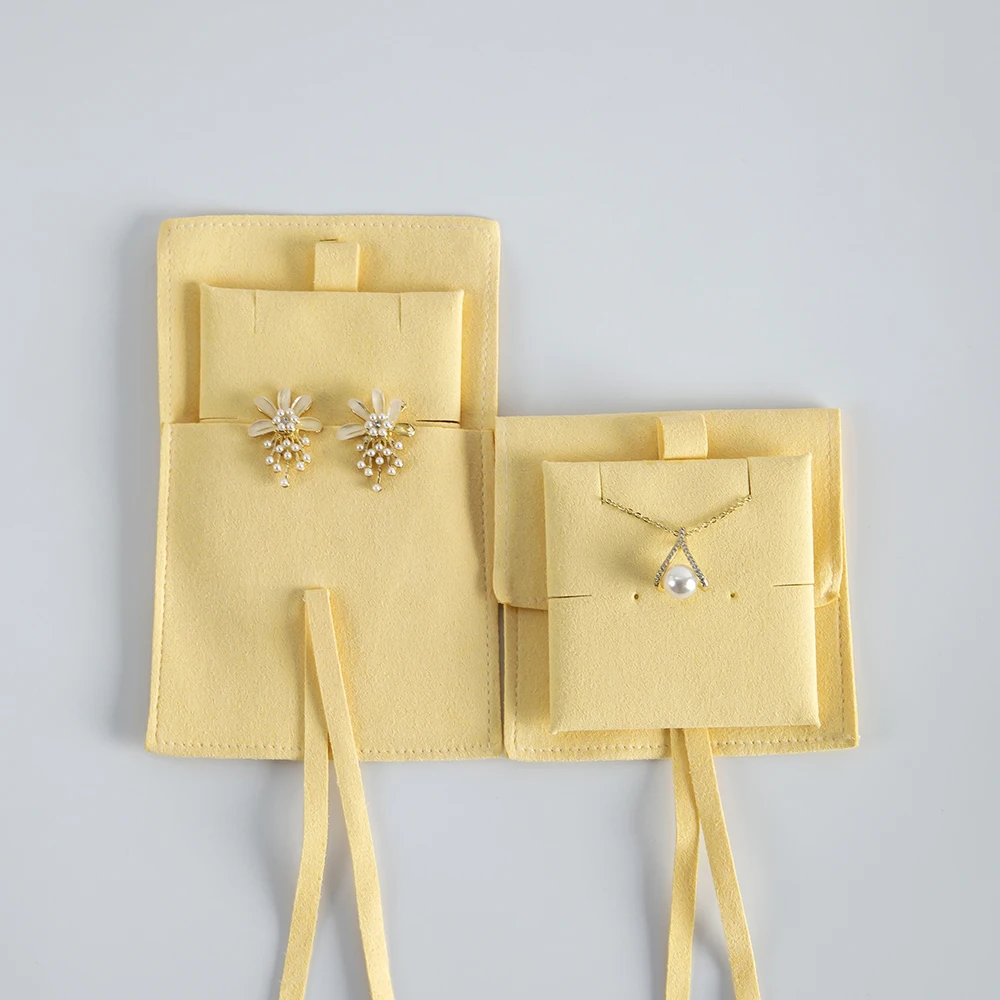 

8x8cm Velvet Suede Microfiber For With Jewellery Insert Packaging Earring Display Cards Gift Bag Jewelry Necklace Bracelet Pouch