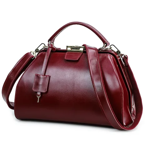 CONTACT'S Женская сумка через плечо из натуральной кожи сумка через плечо Металлический каркас Сумка-тоут с замком для ключей Женская сумка