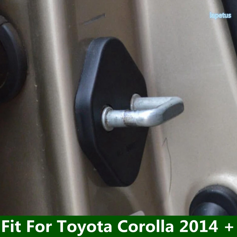 

Door Lock Hook Buckle Protector Cover Trim 4PCS Fit For Toyota Corolla 2014 Plastic Car Refit Garnish Accessories