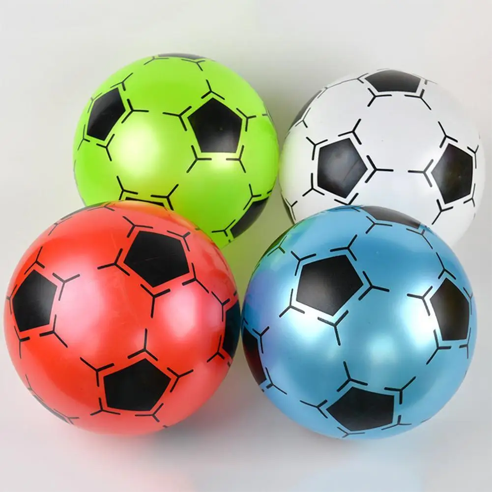 

9 Inch Children Inflatable PVC Soccer Ball Toy Football Shape Bouncing Ball Gift for Kids Random Color