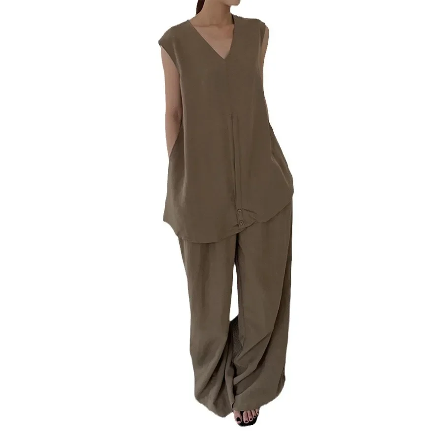 Anan Anna Guangzhou Thirteen Road Women's Fashionable Casual Suit Elegant Commuting Cotton Linen 15609-91858