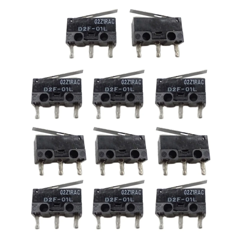 2/10 шт. микропереключатели для мыши оригинальные D2F-01L (10 м кликов) кнопки Прямая