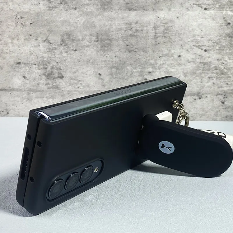 Creative Cartoon Kickstand Frosted Phone Case for Samsung Galaxy Z Fold 4 5G Fold 3 Fold3 Fold4 Hard Shell Anti-drop Anti-shock