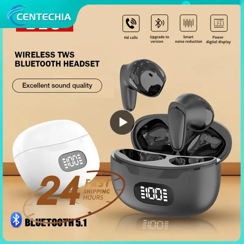 

1~6PCS NEW Wireless 5.2 Earphone Touch Control Headset with Mic Sport Earphones Waterproof Earbuds LED Display