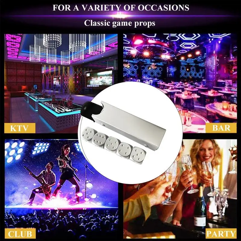 Металлические игральные кости твердый Металлический Набор игральных костей