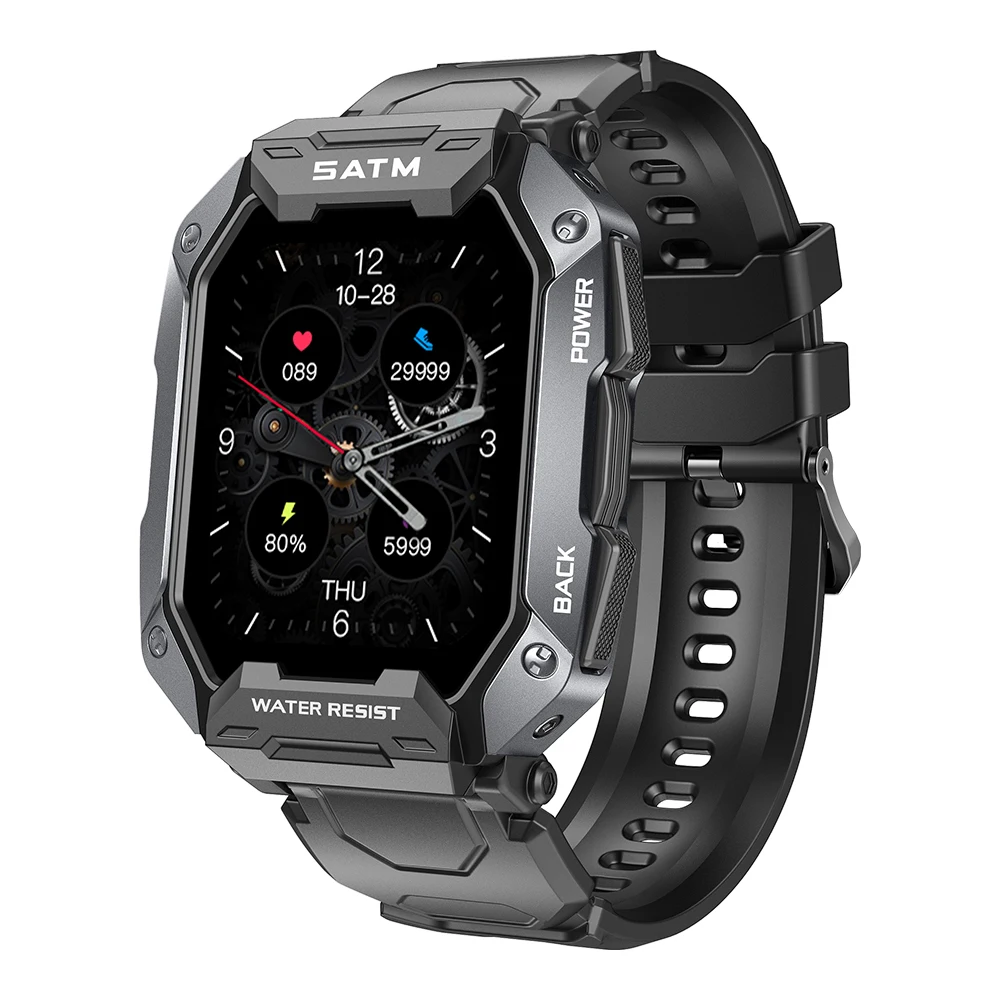 

HopoFit 2022 Smartwatch Men Outdoor Fitness Tracker 5ATM Waterproof Heart Rate Monitor Bluetooth For Android IOS Smart Watch Men