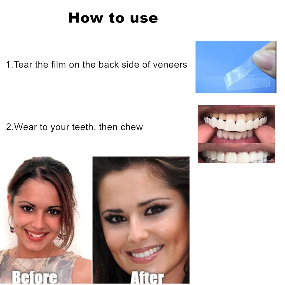 СовСмайл Силиконовый гель Настоящие мгновенные улыбчивые поддельные зубы, прикрепляемые к идеальной улыбке, белые отбеливающие виниры, оборудование, инструмент