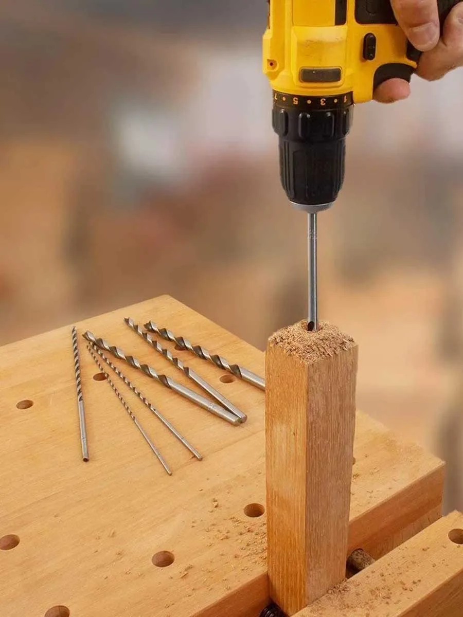 10 упаковок SCOWEL HSS 4341 Удлиненные спиральные сверла по дереву 3 мм 4 5 6 сверхдлинные