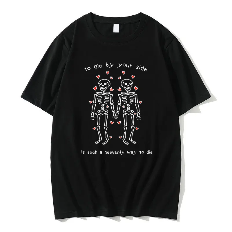 

British Rock Band The Smiths That One Song By T-shirt To Die By Your Side Is Such A Heavenly Way To Die T Shirt Skull Men Tshirt