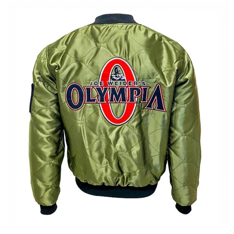 New OLYMPIA Jacket Winter Large Size Cotton Jacket Sports Fitness Thicken Stand Collar Embroidered Cotton Jacket
