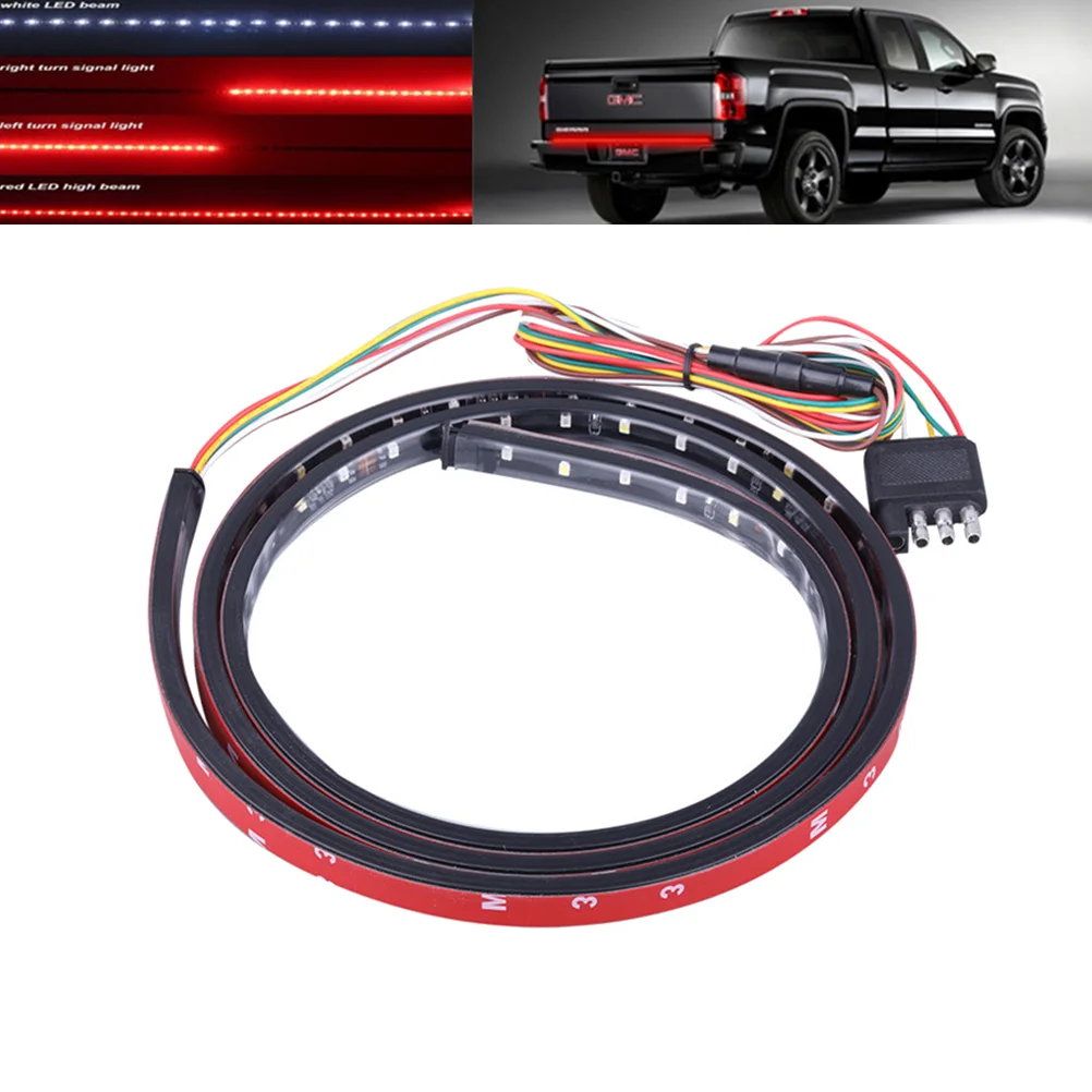 

Универсальная светодиодная лента для задней двери, 48 дюймов, белый и красный индикаторы хода заднего тормоза, пикапа, грузовика, светодиодн...
