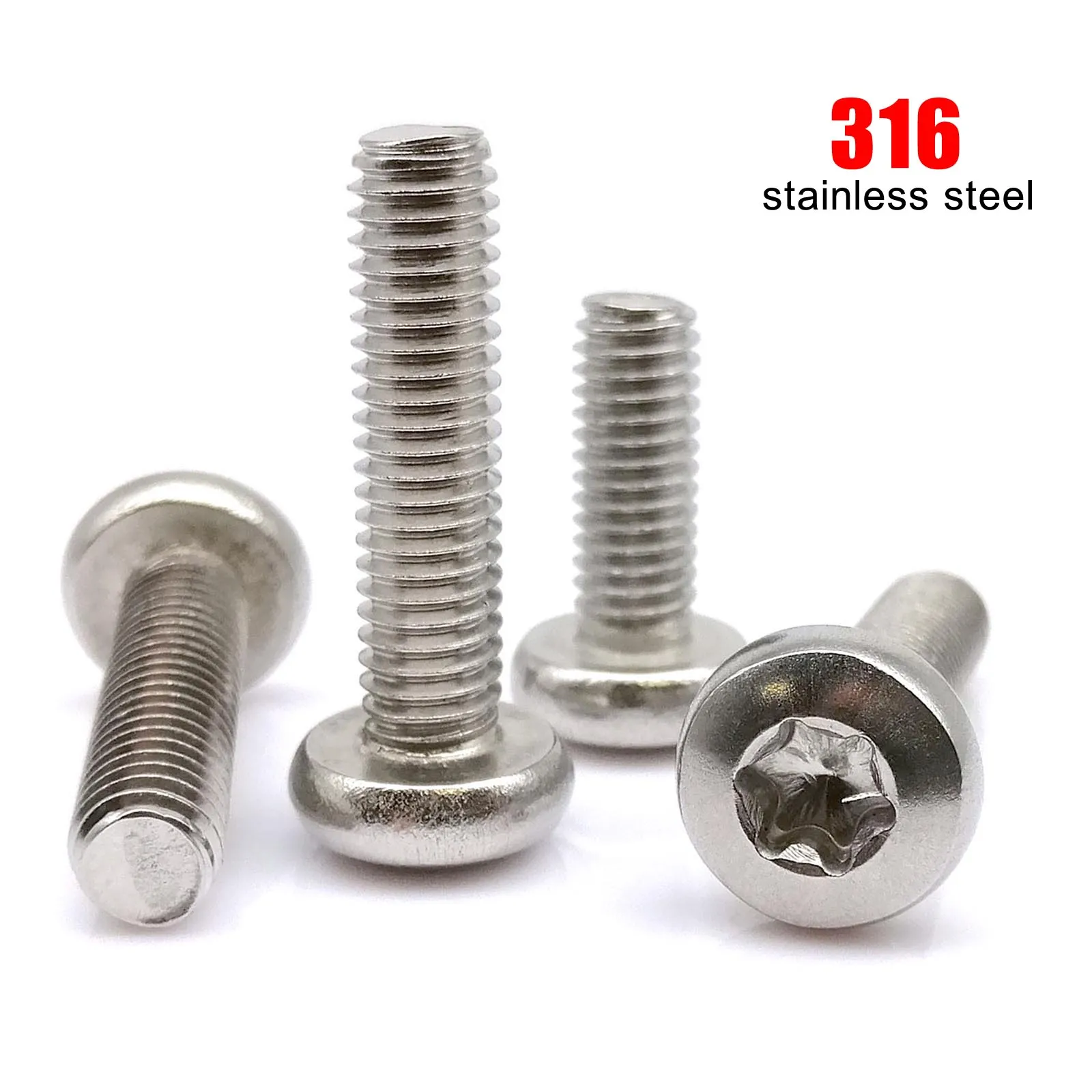 

5/10/50pcs High Quality M2.5 M3 M4 M5 M6 GB2672 316 A4 Stainless Steel Torx Pan Round Head Tamper Proof Anti-theft Bolt Screw