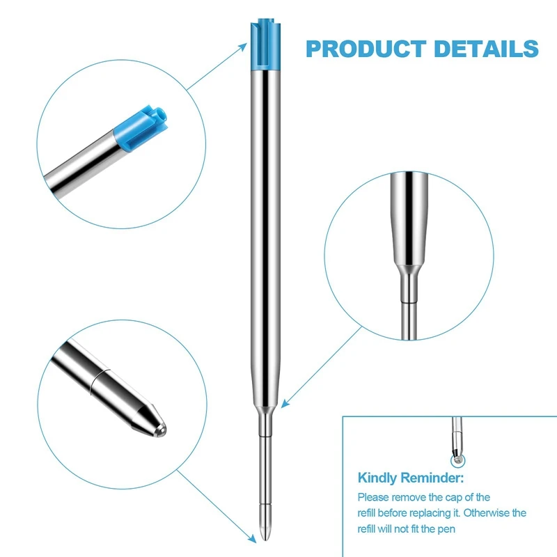 50 шт. сменные стержни для шариковой ручки 1 0 мм