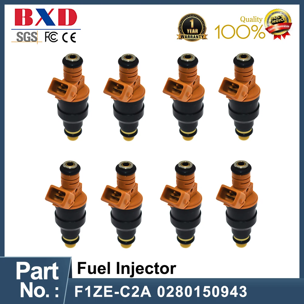 

1/8PCS Fuel Injector F1ZE-C2A 0280150943 For Ford Excursion Mustang E-150 E-250 E-350 Expedition, Lincoln Navigator, Mercury US