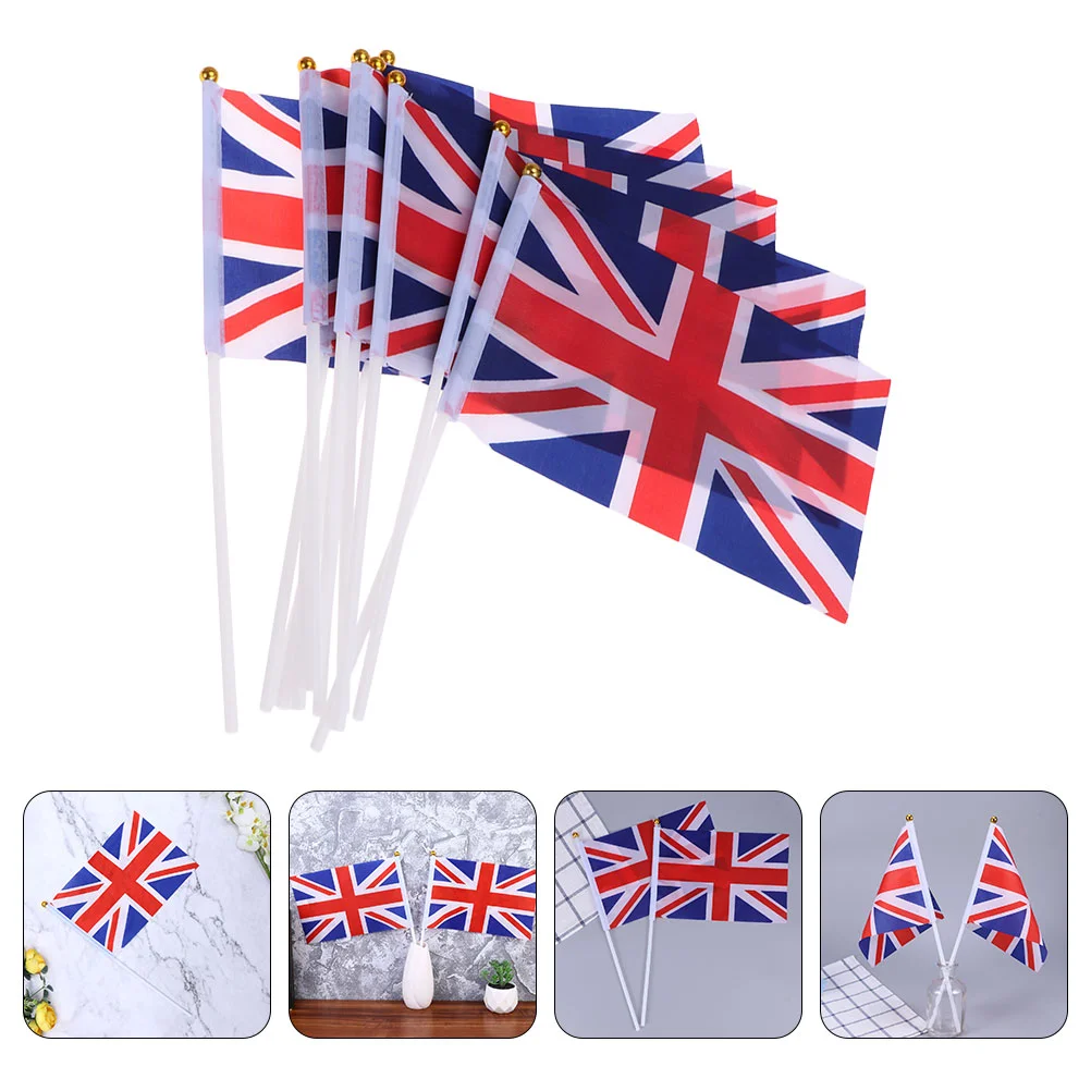 

Flag Flags Uk Mini Hand British Stick Union Jack Britain National Buntinghandheld Country Banner Waving Kingdom Held Unitedgreat