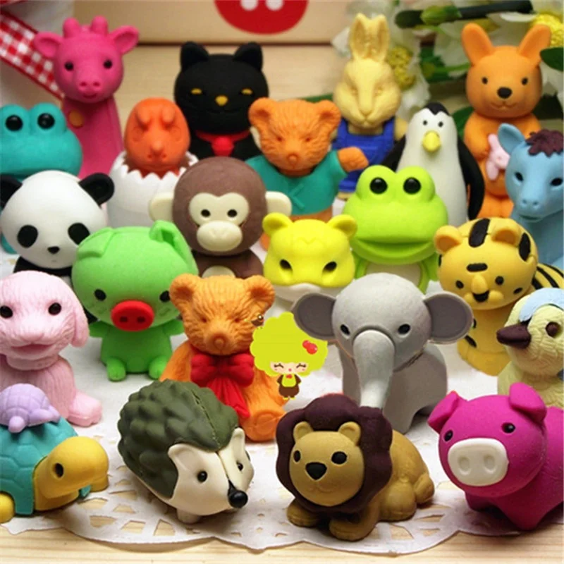 

Creative Cute Animal Eraser Individual Package Detachable Eraser Student Prize Stationery Wholesale Opening Gifts And Prizes