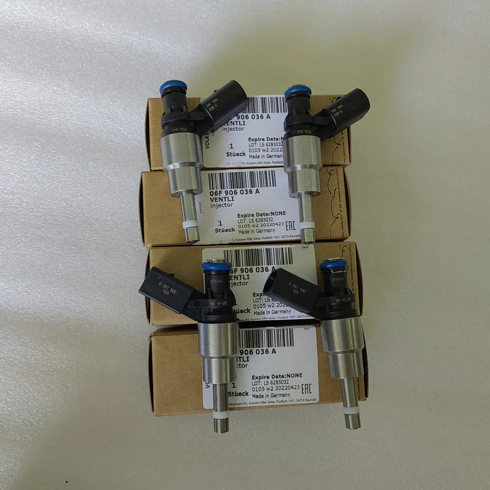 НОВЫЙ OEM ТРУЛЬНОЙ ТОПЛИВНЫЙ ИНЖЕКТОР 06F 906036 A Для Audi A3 A4 A6 TT ALTEA LEON EOS GOLF PASSAT 2.0 TFSI AXX /