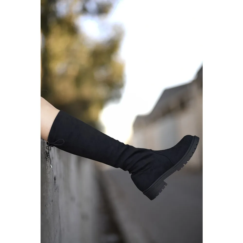 

Dorlie Suede Black Women Boots 0012200