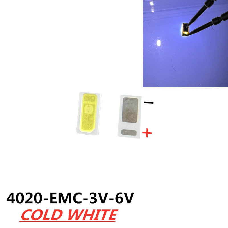 500 шт. 4014 Замена 4020 SMD СВЕТОДИОДНЫЙ ные бусины холодный белый 0 5 Вт 1 3 в 6 ма для