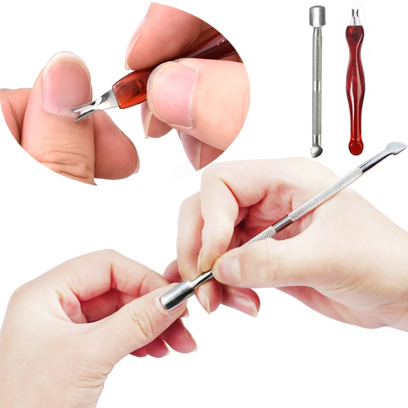

2/4/6 Pcs Dead Skin Remover Nail Art Fork Cuticle Nipper Pusher Trimmer Stainless Steel Pedicure Nails Care Manicure Tools