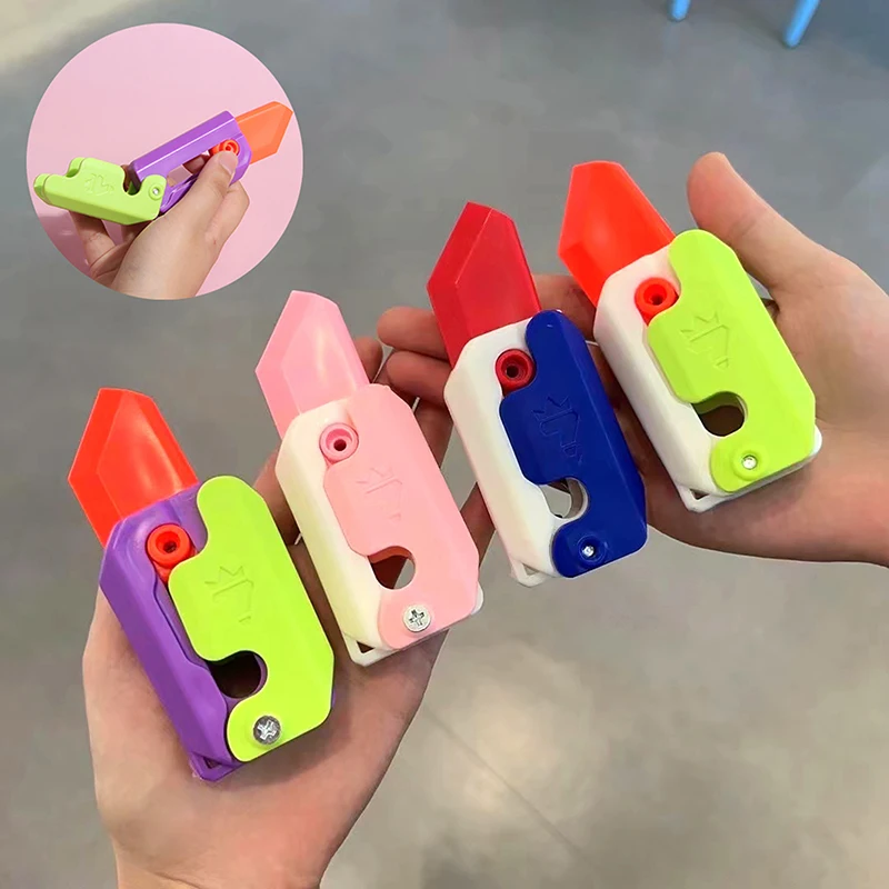 

Светящийся редис нож 3D печать Гравитация кавайный Cub игрушечная Редька нож новинка игрушки для снятия стресса подарок 2023 Новинка