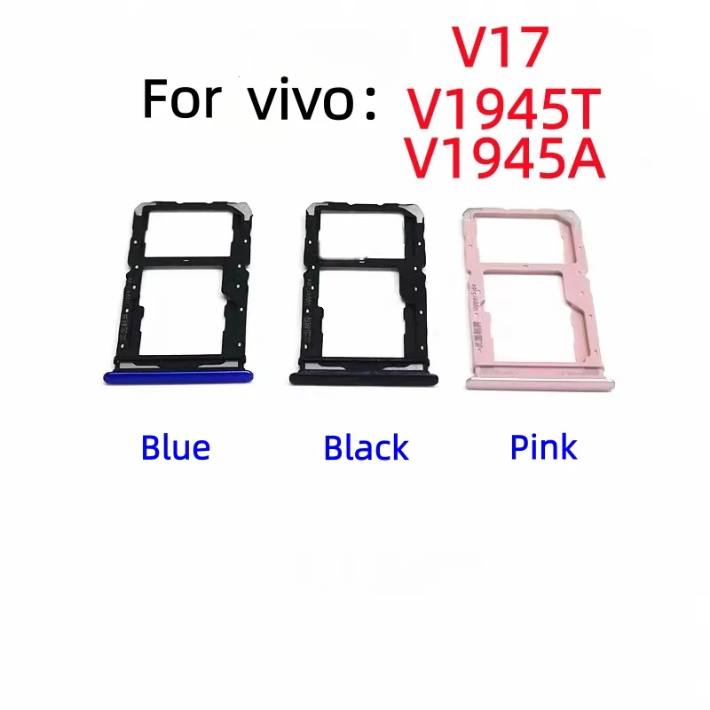 Фото Для VIVO V17 V17pro V1945T V1945A V1910 Лоток для SIM-карты Держатель для SD-карты Слот адаптера для чипа Слот для ящика Держатель для карт Адаптер для слота №1