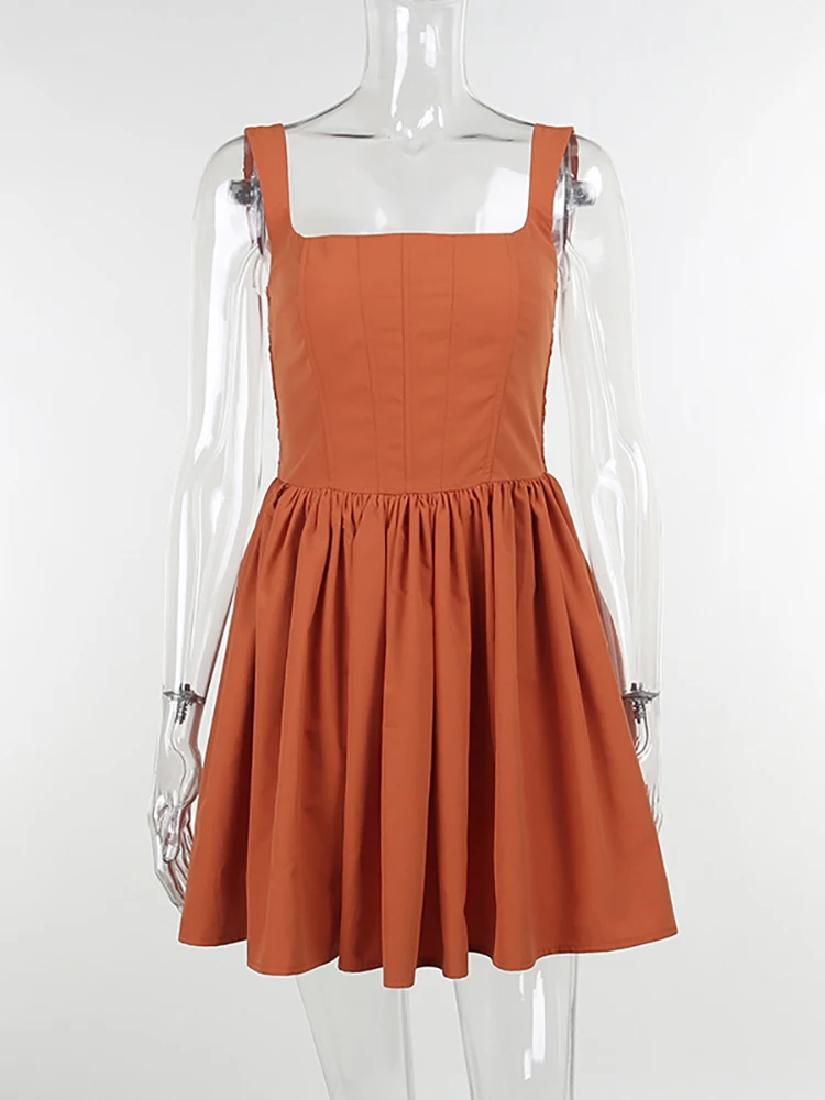 Женское плиссированное платье-корсет элегантное бальное платье без рукавов с