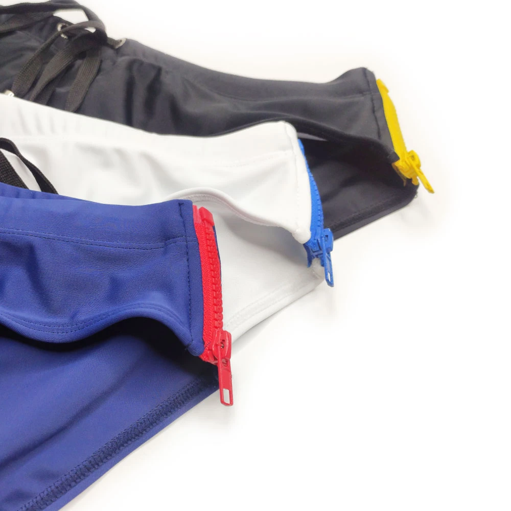 Can open Zipper Men's Swim Briefs beach pants Surfing bathing suit Sexy Swimwear Padded Push-up Swimming swimsuits