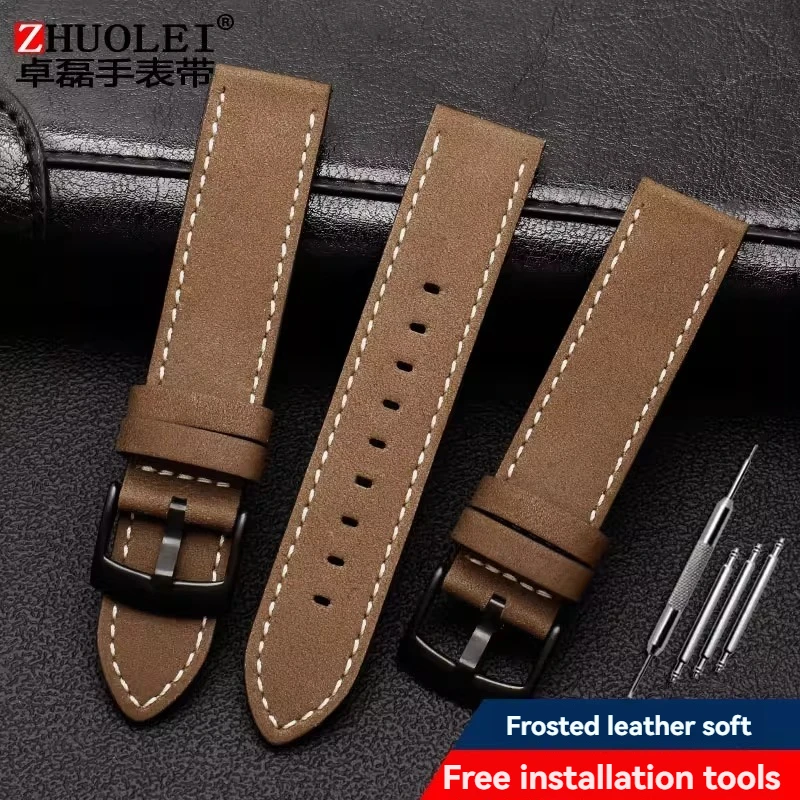 Фото Для Timex Expedition T49963 T49905 T49953 серии браслет JEEP матовый кожаный браслет для часов мужской ремешок для часов из воловьей кожи 20 мм 22 мм №3