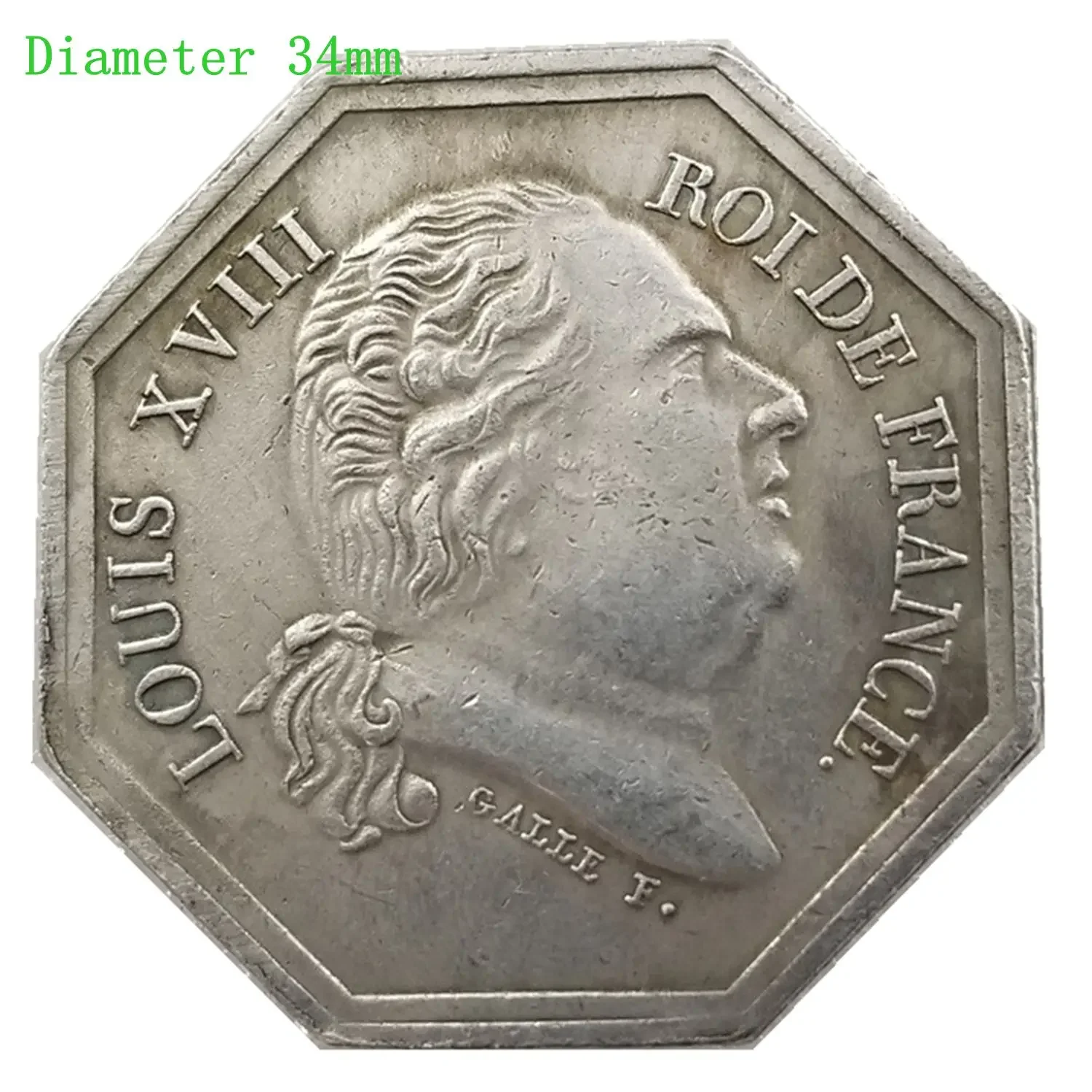 Французские реплики старых монет Louis XIII промышленные посеребренные